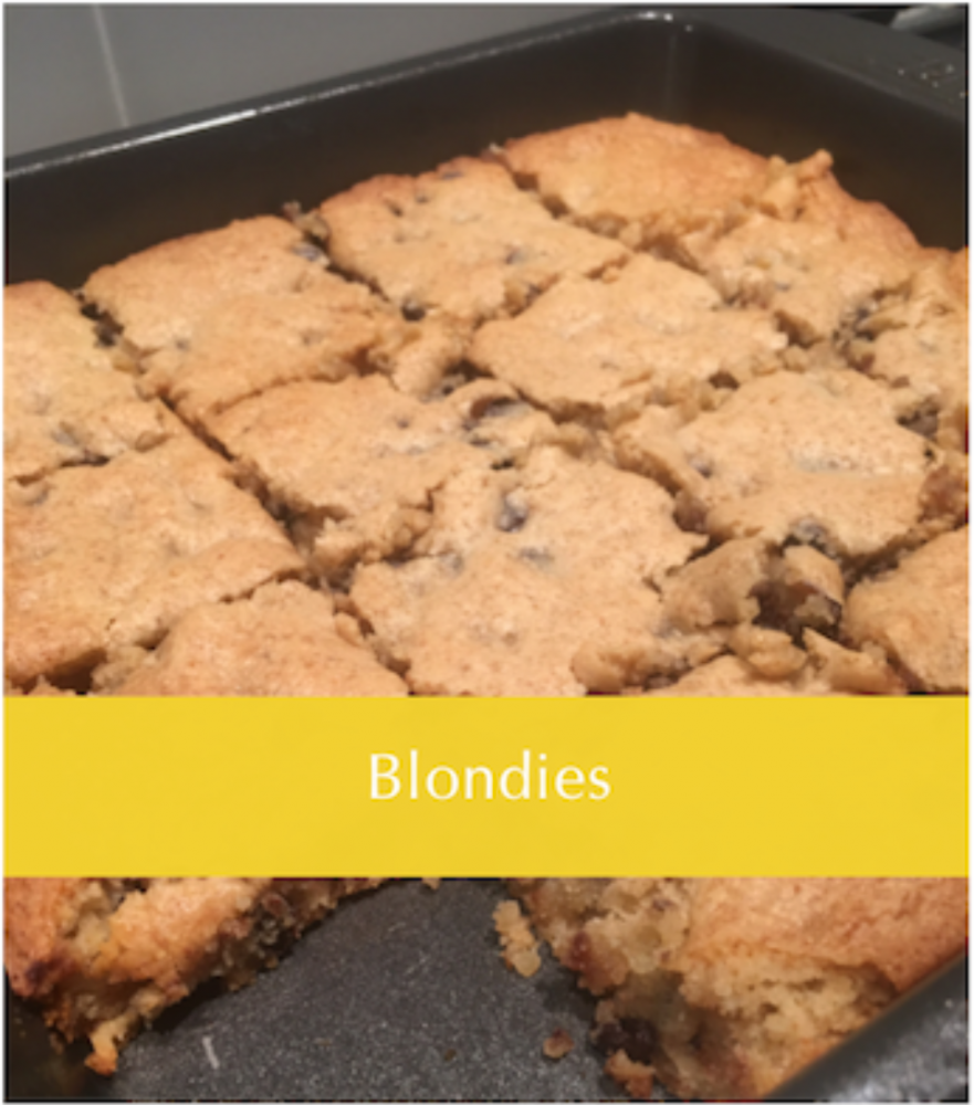 These Browned Butter Blondies with SF chocolate chips are so good!
