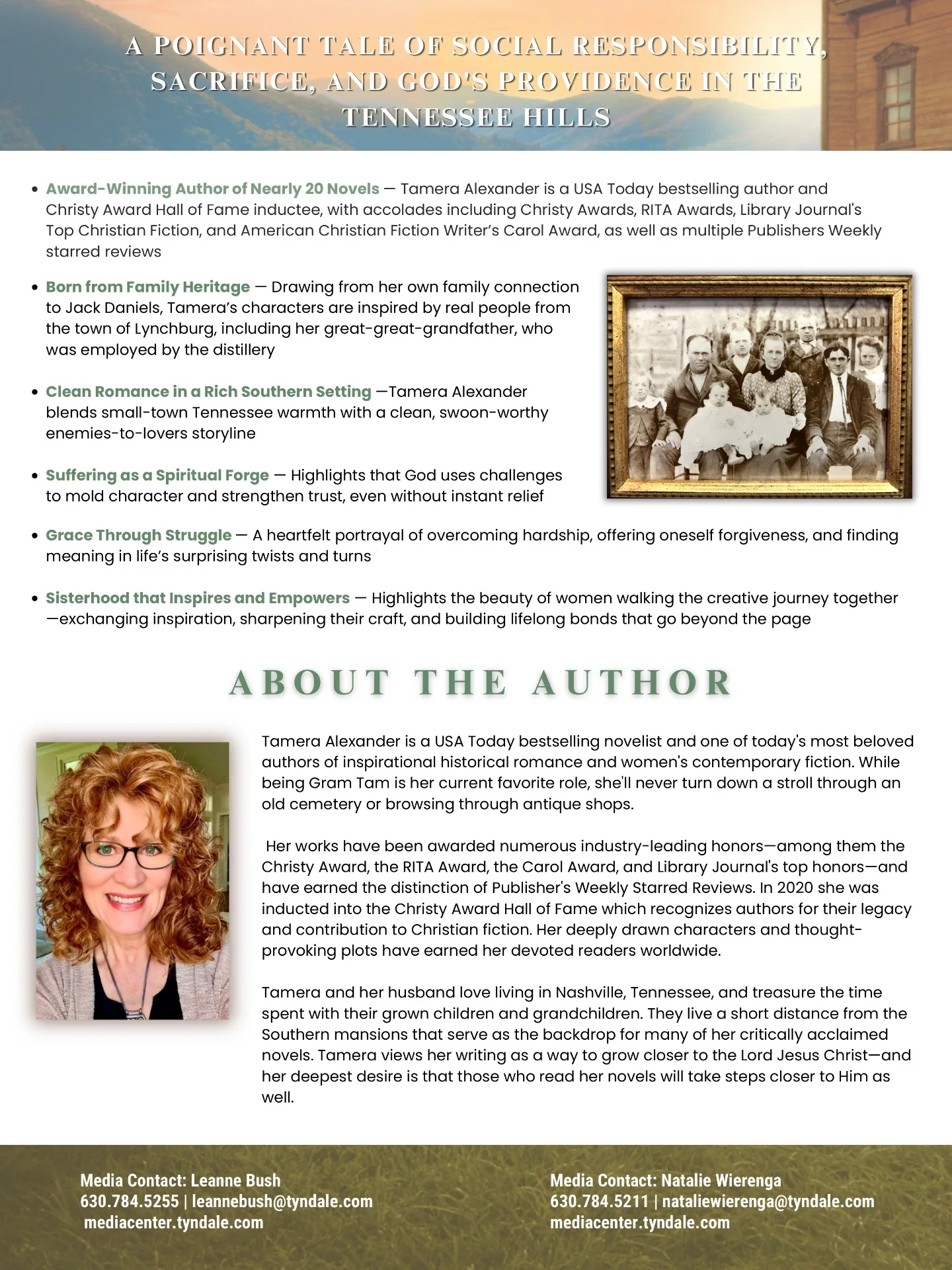 In These Hills press release from Tyndale House Publishers, page 2
